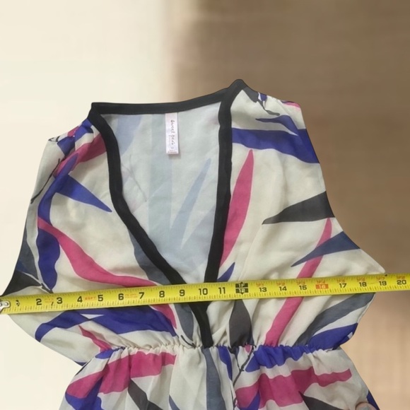 Sweet Pea Leaf Print High Low Dress Size M - Picture 4 of 15